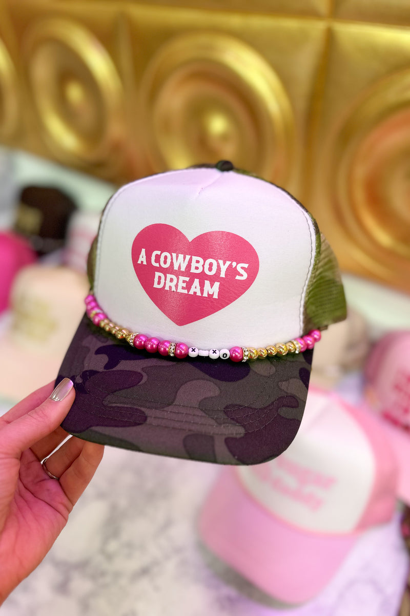 Cowboys Dream Camo Trucker Hat With Chain