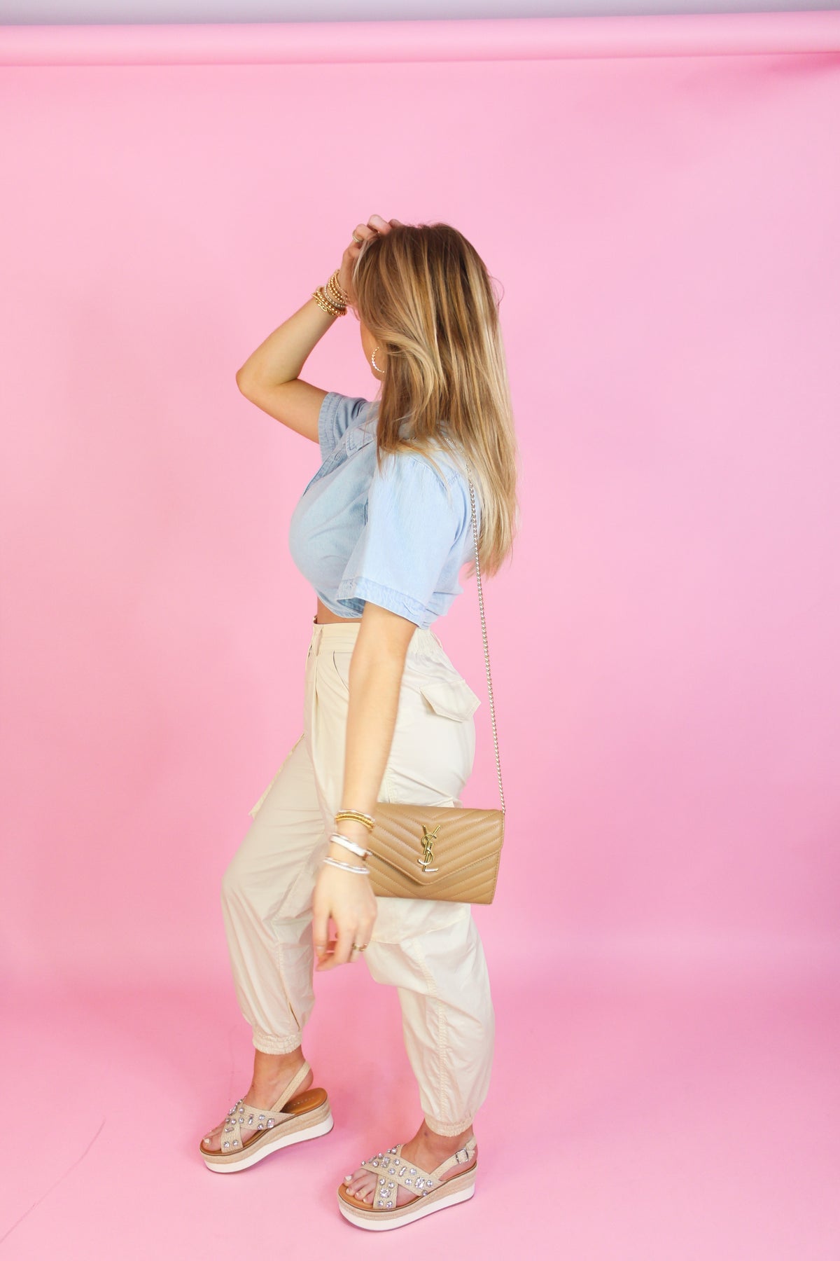 Cream Cargo Jogger Pants - Shop Casual Outfits At Kendry Boutique 