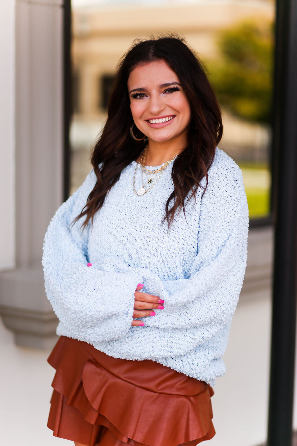 Popcorn sweater clearance