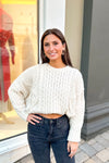 Cream Cable Knit Sweater