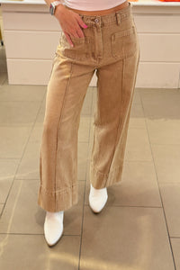 Rust Front Pocket Straight Leg Jeans
