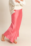 Barbie Pink Satin Midi Skirt