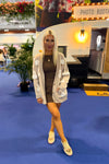 Duck Pattern Oversized Cardigan