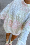 Quilted Mockneck Sweatshirt