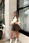 Cream Ribbed Off The Shoulder Chunky Knit Sweater