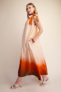 The Pumpkin Spice Soiree Ombre Maxi Dress