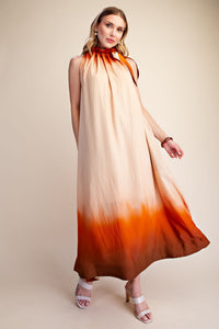 The Pumpkin Spice Soiree Ombre Maxi Dress