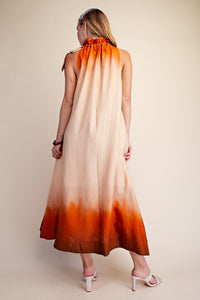 The Pumpkin Spice Soiree Ombre Maxi Dress