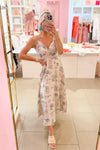 Paris For Brunch Patterned Maxi Dress
