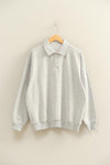Heather Grey Collar Neck Oversized Pullover