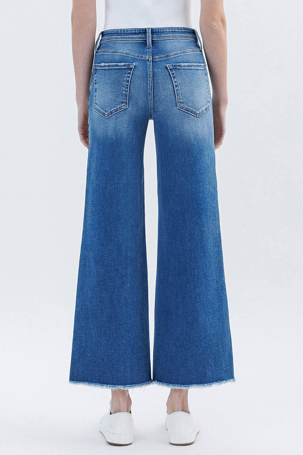 Alicia High Rise Wide Leg Cropped Denim Jeans