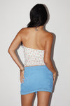 Lace Tube Top With Dainty Rose Floral Pattern