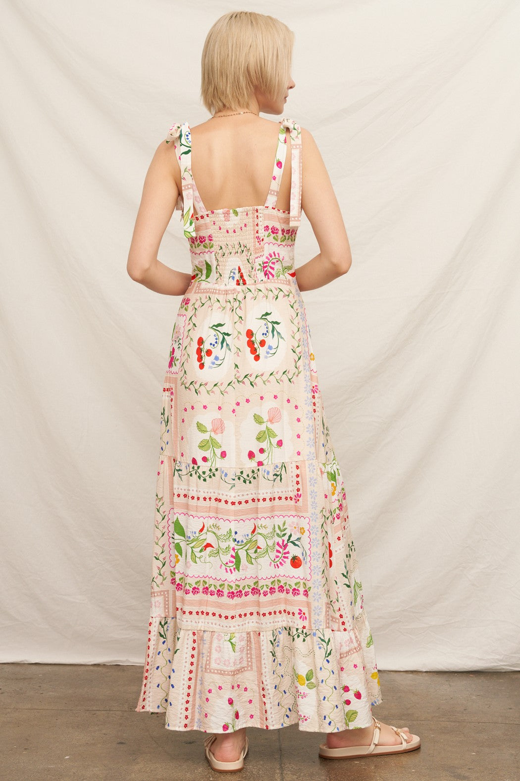 flower pattern maxi dress Laufry Yellow Floral Print Maxi Dress - US 16