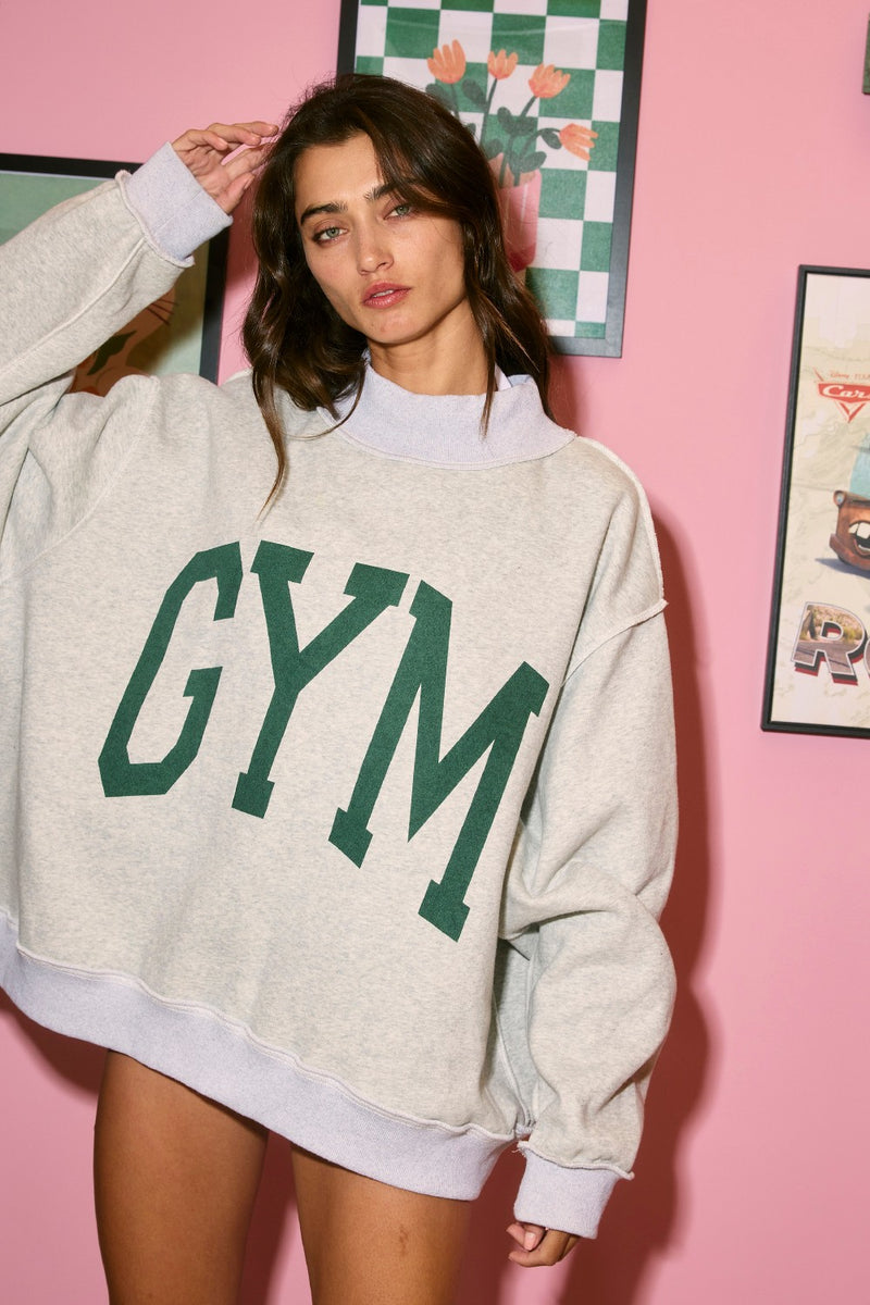 Reversible Gym X Bed Mockneck Sweatshirt