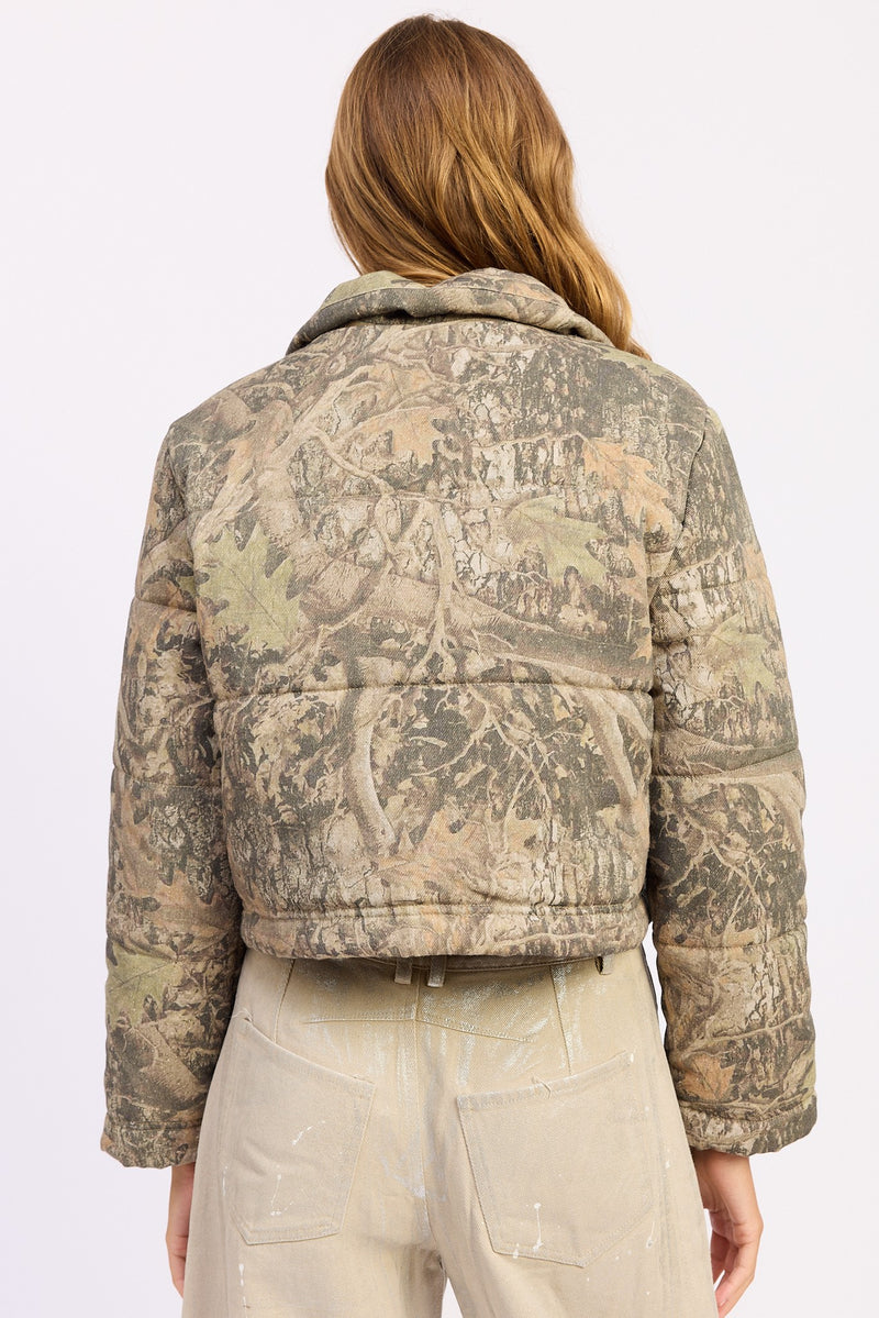 Woodland Camo Puffer Jacket