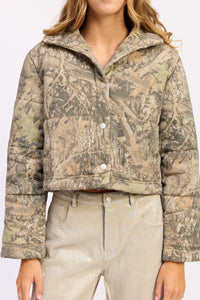 Woodland Camo Puffer Jacket