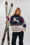 Ski Lodge Reindeer Chunky Knit Sweater