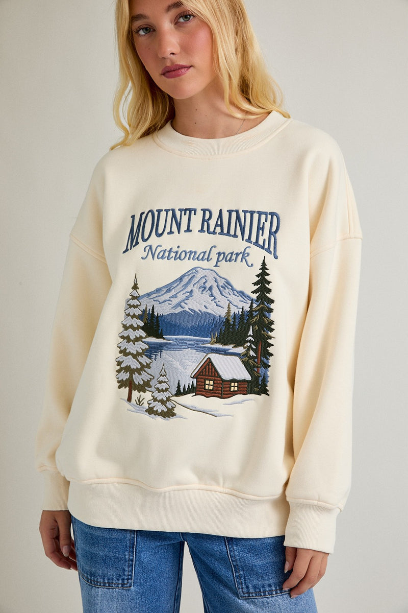 Mount Rainer Embroidered Sweatshirt