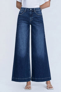 High Rise Dark Wash Wide Leg Jeans