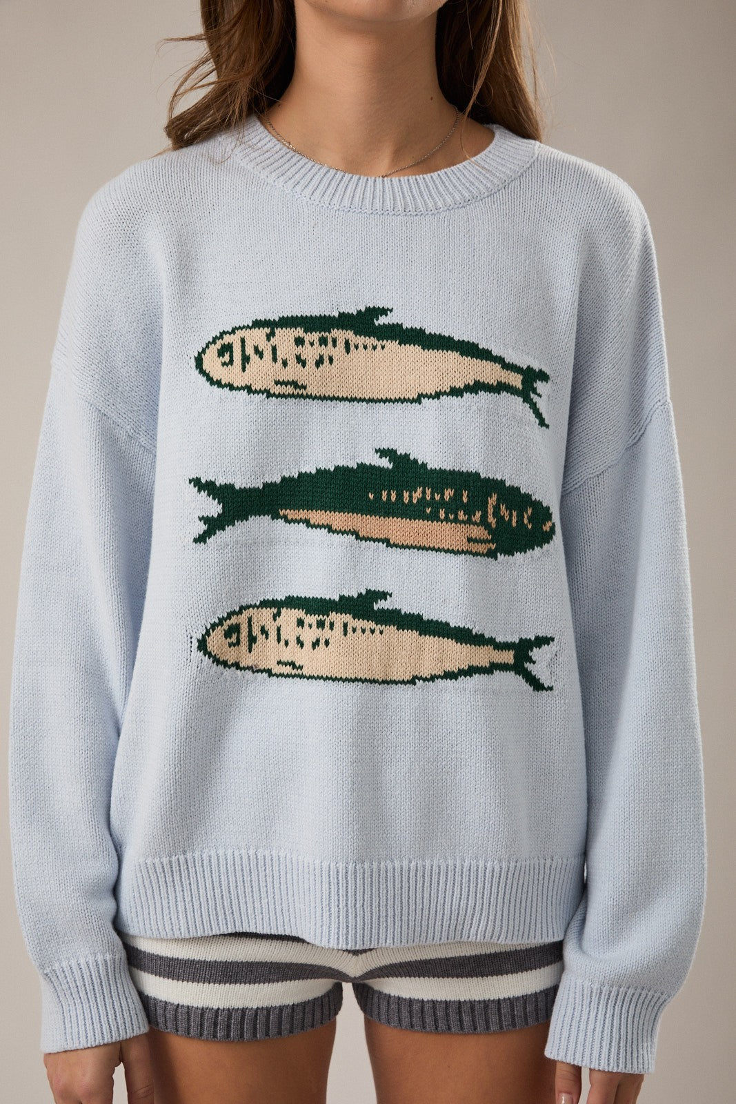 Baby Blue Fish Sweater