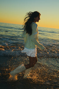 Blue and Yellow Striped Soft Knit Sweater - Kendry Collection Boutique