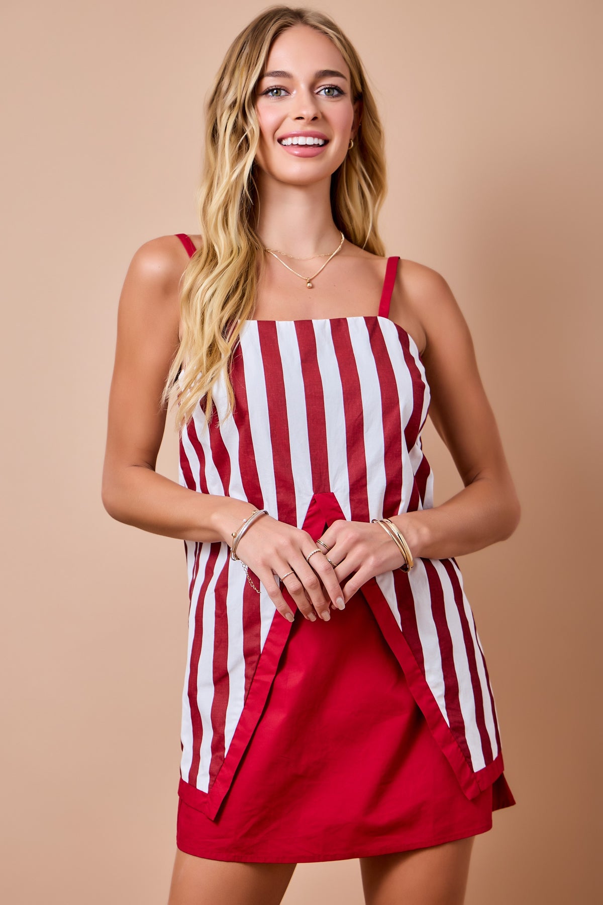 game day dresses Short Sleeve Red Sequin Dress Smocked waist Game Day: Purple & Gold