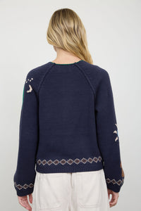 Woodland Wilderness Intarsia Knit Cardigan