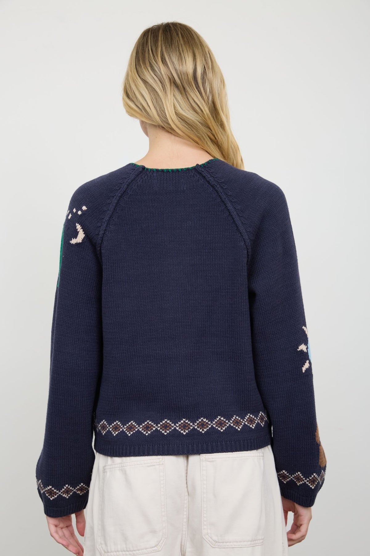 Woodland Wilderness Intarsia Knit Cardigan