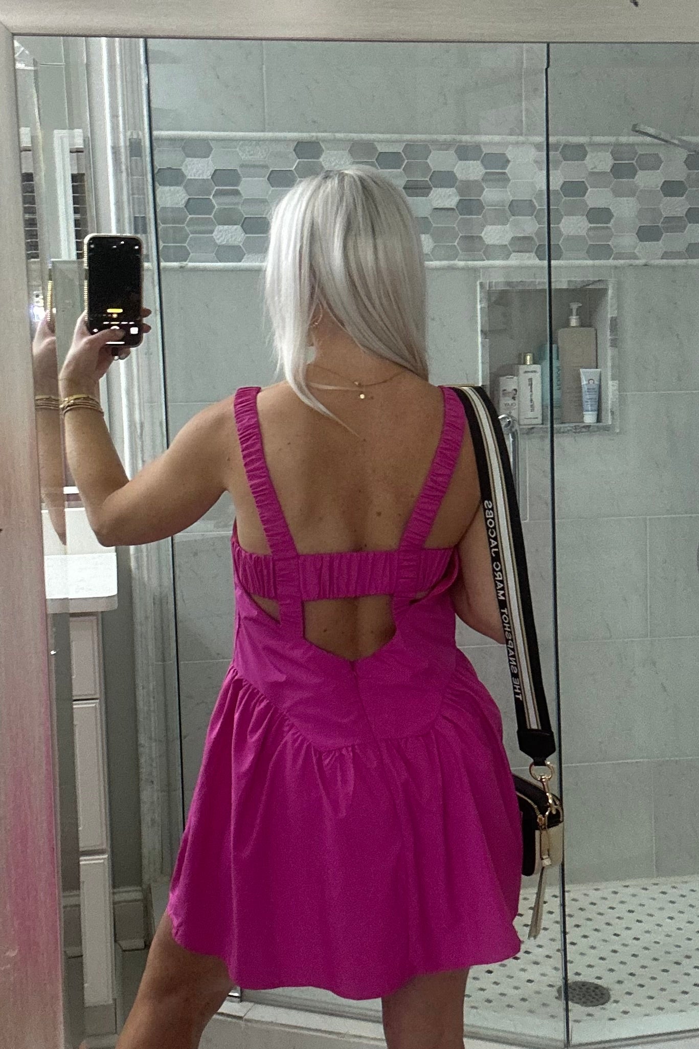 Pink Cut Out Detail Athletic Romper Dress - Kendry Collection Boutique Pink Cut Out Detail Athletic Romper Dress - Kendry Collection Boutique
