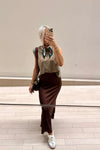 Brown and Gold Horse Bit Muscle Tee