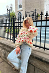 Cream Multicolor Chunky Knit Sweater