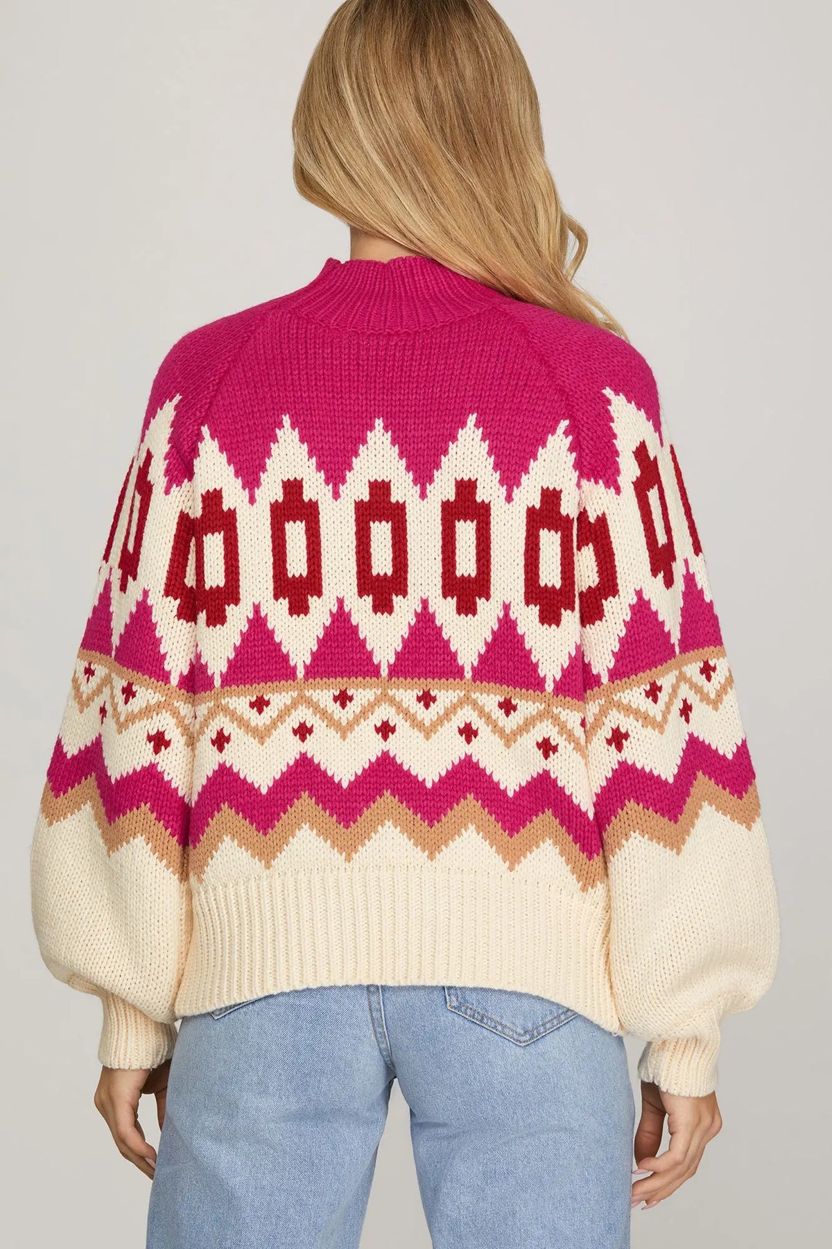 Pink Fair Isle Sweater