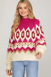 Pink Fair Isle Sweater