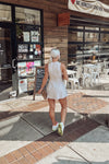 Beige Quarter Zip Tennis Dress