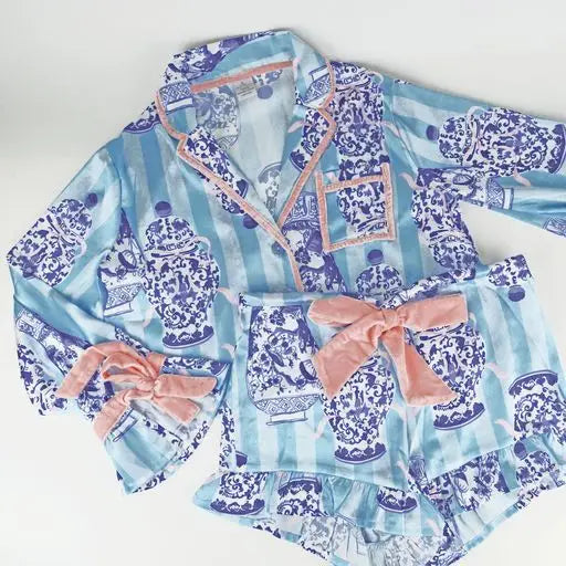 Ginger Jar Satin Pajama Set