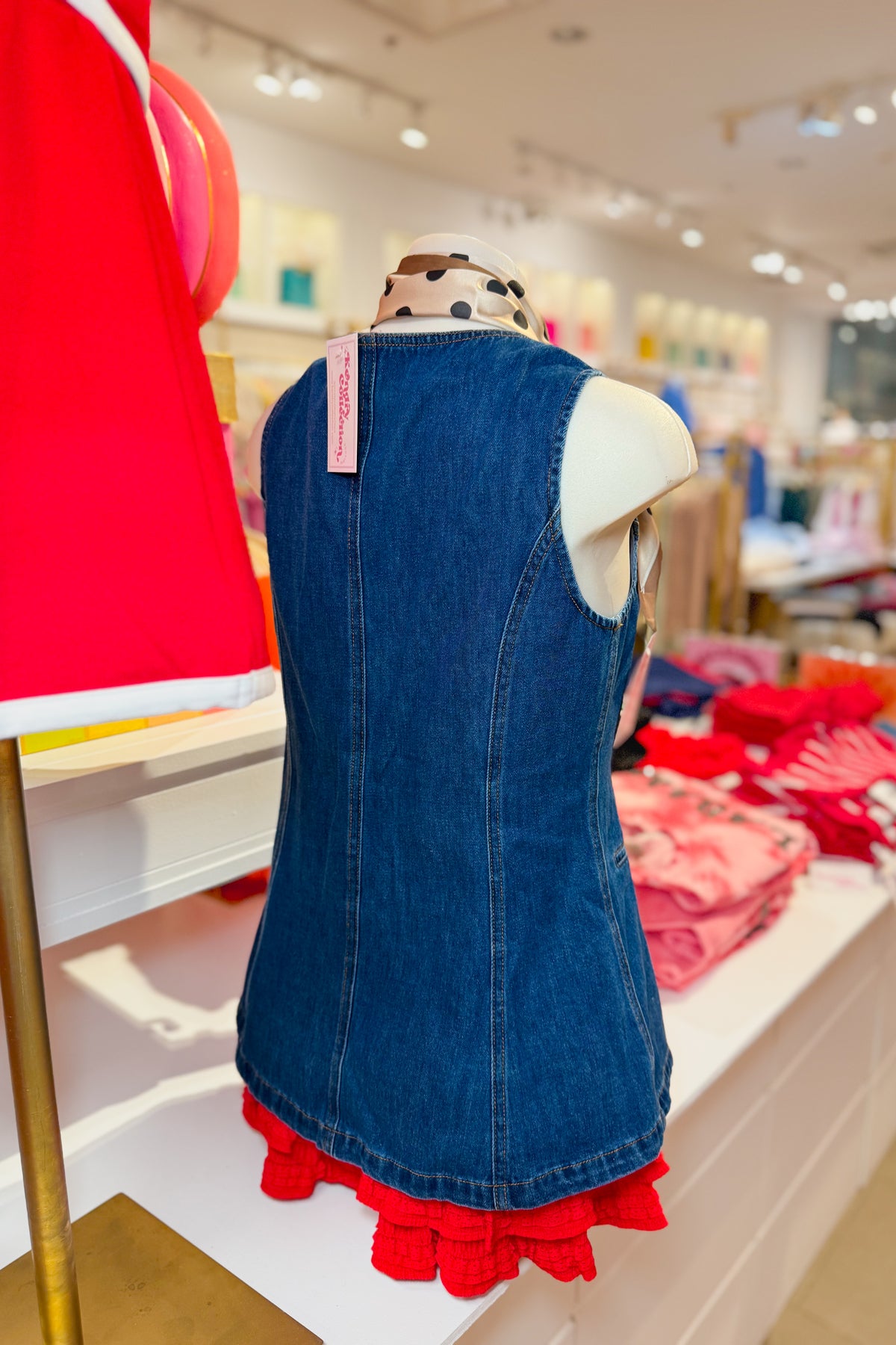 Denim Button Down Sleeveless Vest