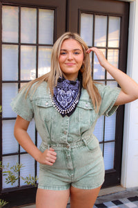 Black Studded Rhinestone Bandanna