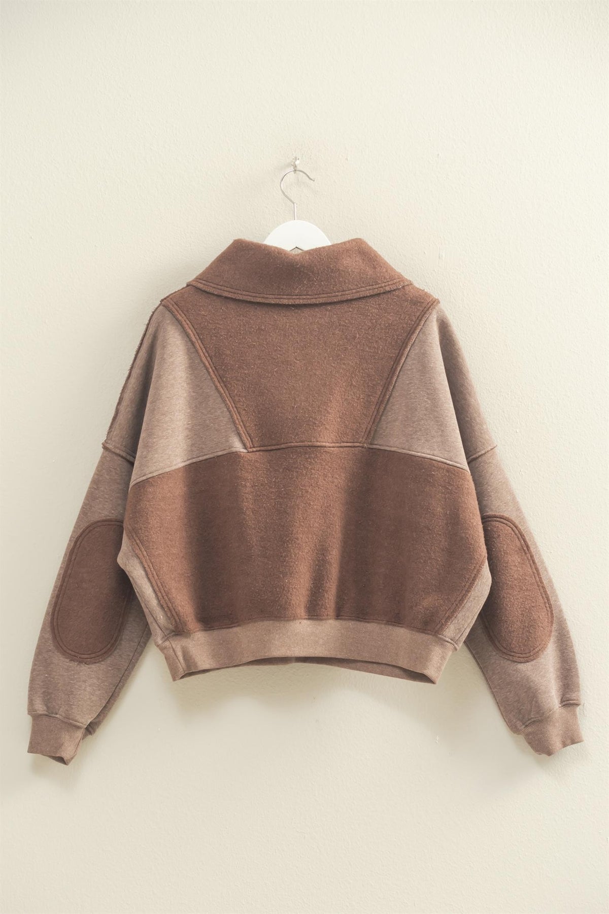 Mocha Fleece Oversized Pullover