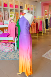 Sunset Ombre Halter Neck Maxi Dress - Kendry Collection Boutique
