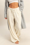 Cream Wide Leg Sweatpants
