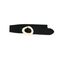 Faux Suede Belt With Gold Buckle
