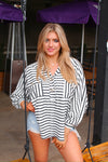 Black and White Striped Oversized Pullover - Shop Casual Styles At Kendry Collection Boutique
