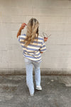 Blue Stripped Rugby Polo Top - Shop 90's Inspired Outfits Now At Kendry Collection Boutique