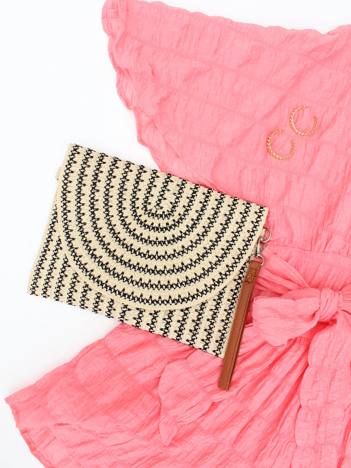 Brown Woven Raffia Clutch - Shop Beach Accessories At Kendry Boutique 