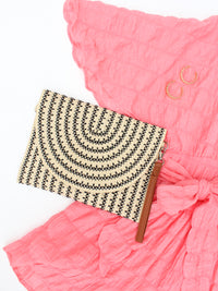 Brown Woven Raffia Clutch - Shop Beach Accessories At Kendry Boutique 