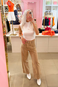 Rust Front Pocket Straight Leg Jeans