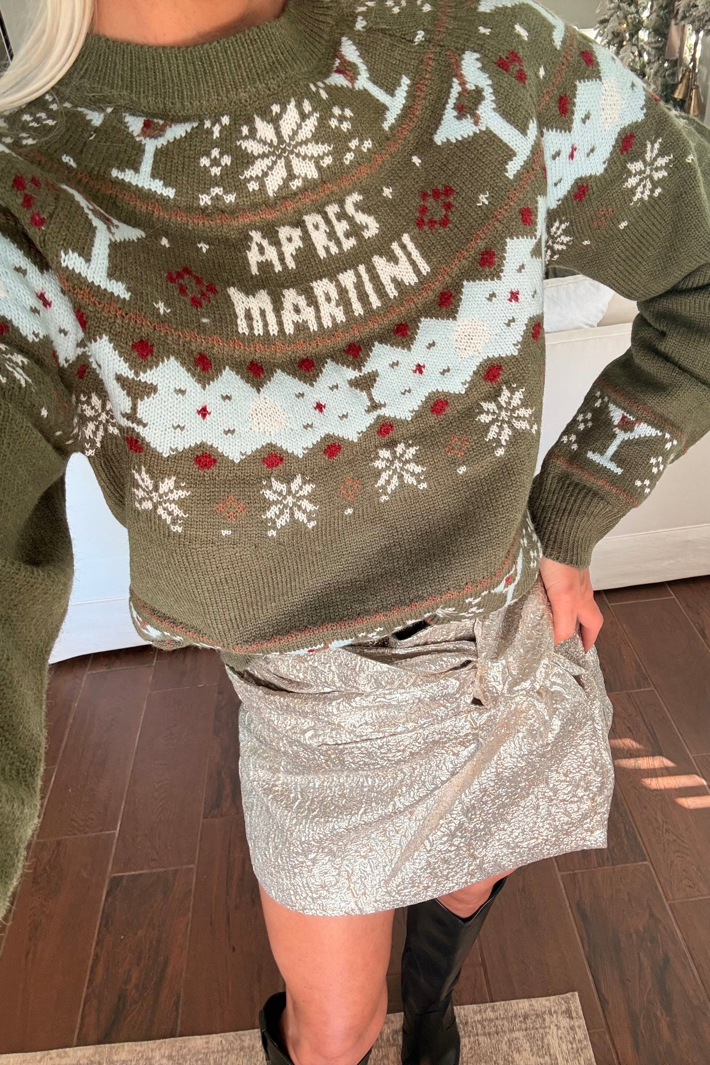 Apres Martini Fair Isle Holiday Sweater