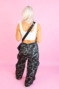 Camo Zip Pocket Cargo Pants - Shop Baddie Aesthetic Outfits At Kendry Boutique 