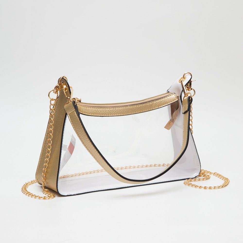 Clear Curved Crossbody Bag