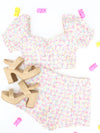 Cream Multi Color Tweed Side Slit Skort- Shop Trendy Spring Outfits At Kendry Boutique 